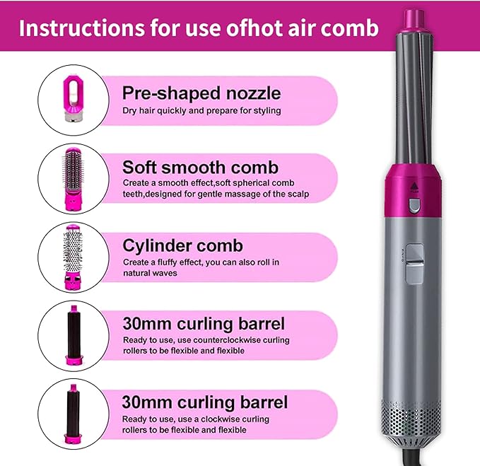 SANQUIX™ Hot Hair Brush 5 in 1 – فرشاة الشعر الساخنة 5 في 1