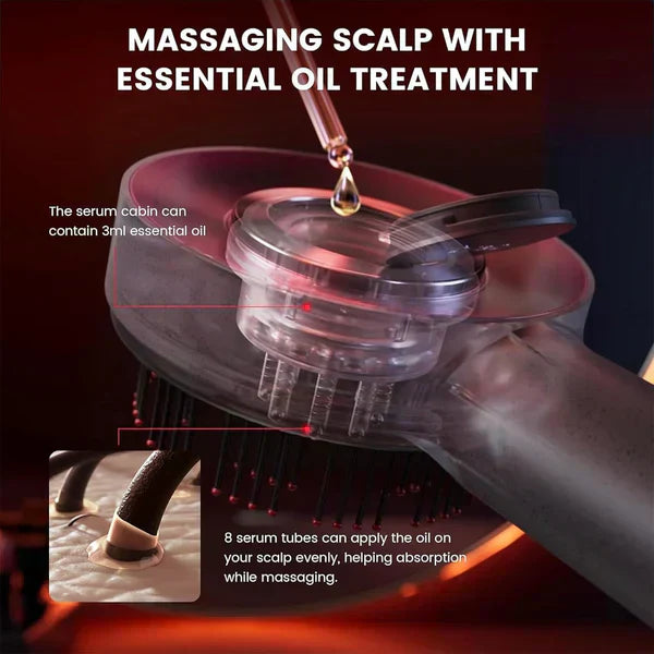 SANQUIX™ Scalp Massager Brush (Red) – فرشاة تدليك فروة الرأس (حمراء)