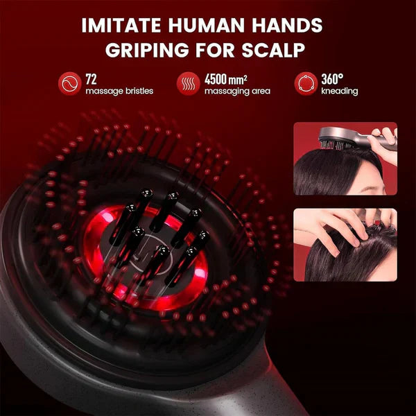 SANQUIX™ Scalp Massager Brush (Red) – فرشاة تدليك فروة الرأس (حمراء)